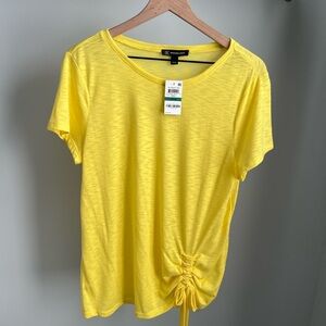 NWT INC international Concept Shirt Shirred  Tie Size L